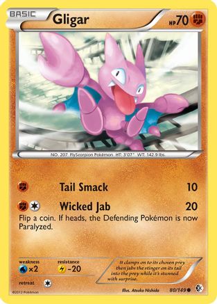 Boundaries Crossed 080 Gligar - Reverse Holofoil - Common