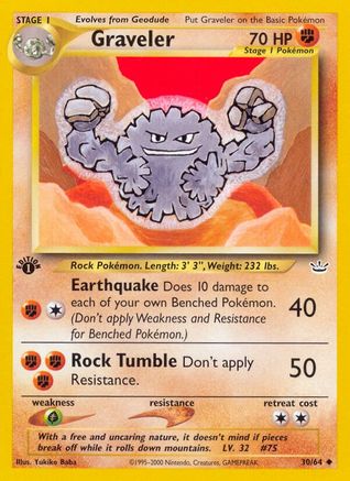 Neo Revelation 030/64 Graveler - Unlimited - Uncommon