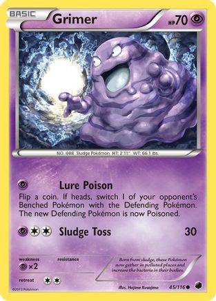 Plasma Freeze 045 Grimer - Reverse Holofoil - Common