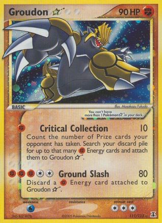 Delta Species 111 Groudon Star - Holofoil - Ultra Rare