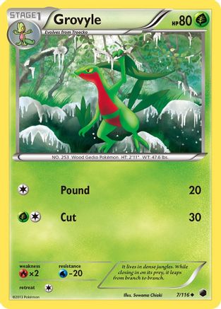 Plasma Freeze 007 Grovyle - Reverse Holofoil - Uncommon