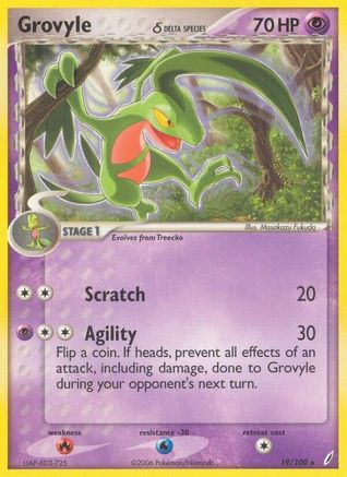 Crystal Guardians /100 Grovyle (Delta Species) - Rare