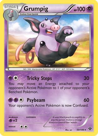 XY Base Set 050 Grumpig - Reverse Holofoil - Rare