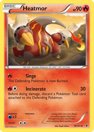 Noble Victories 018 Heatmor - Reverse Holofoil - Uncommon