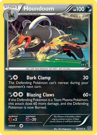 Plasma Blast 056/101 Houndoom - Reverse Holofoil - Holo Rare