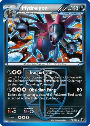 Plasma Freeze 078/116 Hydreigon (Team Plasma) - Reverse Holofoil - Holo Rare