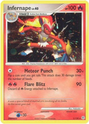 Diamond and Pearl 005 Infernape - Reverse Holofoil - Holo Rare