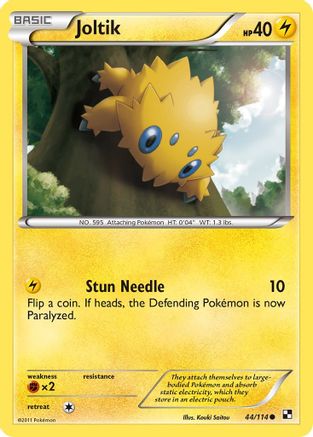 Black and White 044/114 Joltik (44) - Reverse Holofoil - Common