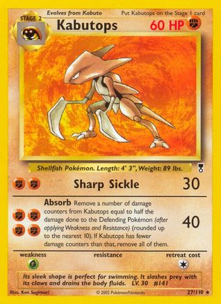Legendary Collection 027 Kabutops - Reverse Holofoil - Rare