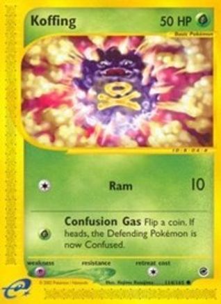 Expedition 114/165 Koffing - Reverse Holofoil - Common