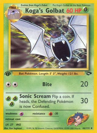 Gym Challenge 046/132 Koga's Golbat - Unlimited - Uncommon