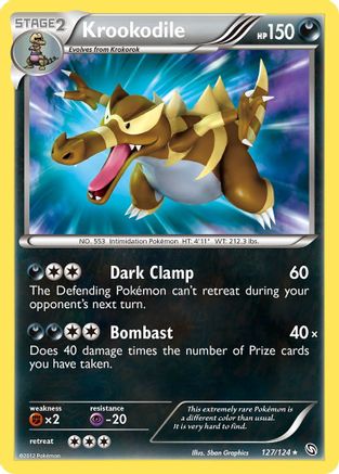 Dragons Exalted 127 Krookodile - Holofoil - Secret Rare