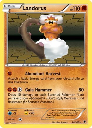 Noble Victories 074 Landorus - Holofoil - Holo Rare