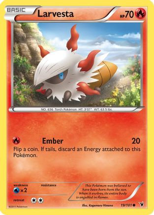 Noble Victories 019 Larvesta (19) - Reverse Holofoil - Common
