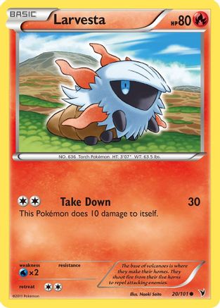 Noble Victories 020 Larvesta (20) - Reverse Holofoil - Common