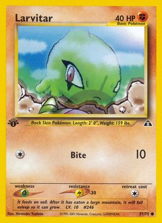 Neo Discovery 057/75 Larvitar - 1st Edition - Common