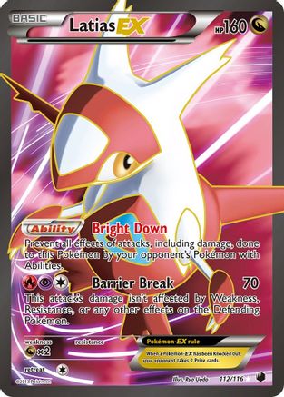 Plasma Freeze 112 Latias EX (112 Full Art) - Holofoil - Ultra Rare