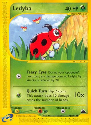 Skyridge 072 Ledyba (72) - Reverse Holofoil - Common