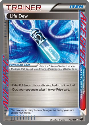 Plasma Freeze 107 Life Dew - Holofoil - Rare Ace