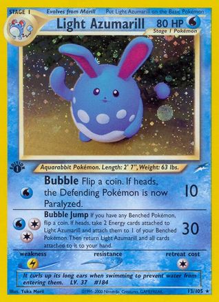Neo Destiny 013/105 Light Azumarill - Unlimited Holofoil - Holo Rare