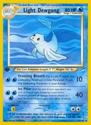 Neo Destiny 045/105 Light Dewgong - 1st Edition - Uncommon
