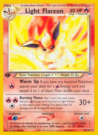Neo Destiny 046/105 Light Flareon - Unlimited - Uncommon