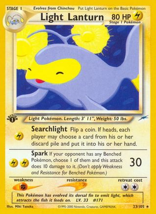 Neo Destiny 023/105 Light Lanturn - 1st Edition - Rare