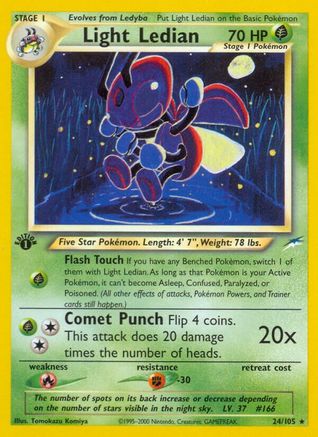 Neo Destiny 024/105 Light Ledian - Unlimited - Rare