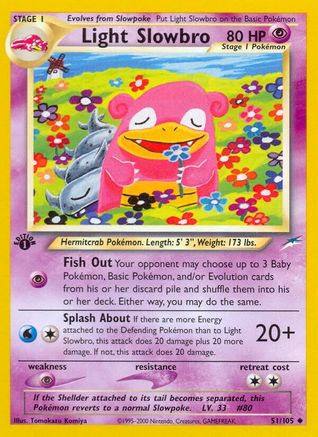 Neo Destiny 051/105 Light Slowbro - Unlimited - Uncommon