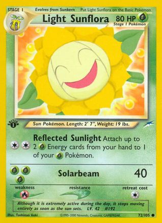 Neo Destiny 072/105 Light Sunflora - Unlimited - Common