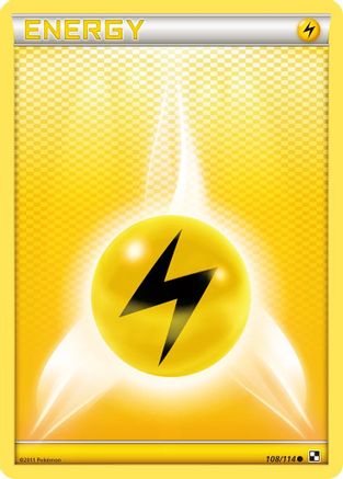 Black and White 108 Lightning Energy - Reverse Holofoil - Common
