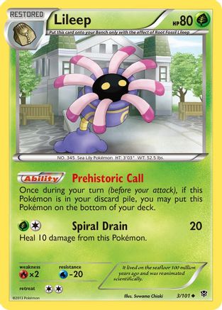 Plasma Blast 003 Lileep - Reverse Holofoil - Uncommon