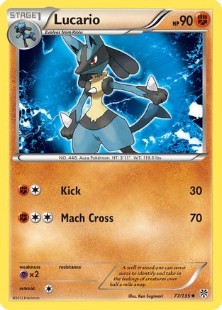 Plasma Storm 077 Lucario (77) - Reverse Holofoil - Uncommon
