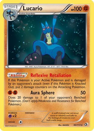 Legendary Treasures 080/113 Lucario - Holofoil - Holo Rare