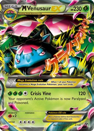 XY Base Set 002/146 M Venusaur EX - Holofoil - Ultra Rare