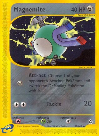 Aquapolis 052 Magnemite (52) - Reverse Holofoil - Uncommon