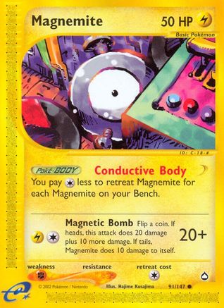 Aquapolis 091/147 Magnemite (91) - Reverse Holofoil - Common
