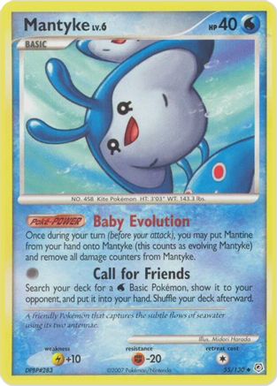 Diamond and Pearl 055 Mantyke - Uncommon