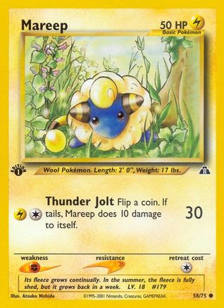 Neo Discovery 058/75 Mareep - 1st Edition - Common