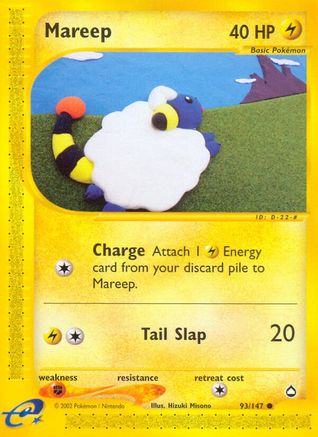 Aquapolis 093/147 Mareep - Reverse Holofoil - Common
