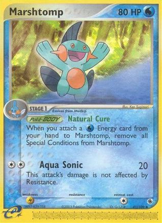 Ruby and Sapphire /109 Marshtomp - 41/109 - Reverse Holofoil - Uncommon
