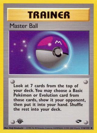 Gym Challenge 116/132 Master Ball - Unlimited - Uncommon