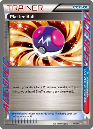 Plasma Blast 094 Master Ball - Holofoil - Rare Ace