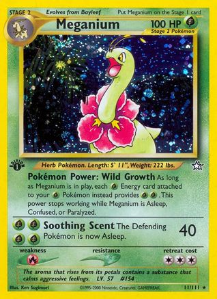 Neo Genesis 011/111 Meganium (11) - 1st Edition Holofoil - Holo Rare