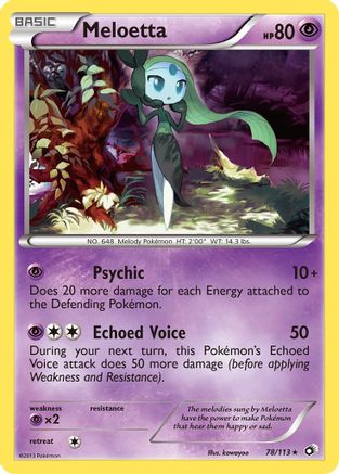 Legendary Treasures 078/113 Meloetta (78) - Reverse Holofoil - Holo Rare