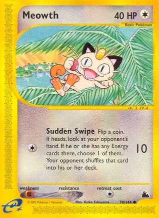 Skyridge 078 Meowth - Common