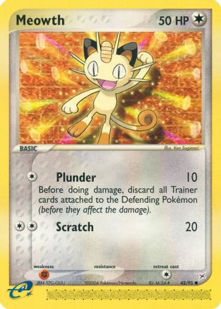 Team Magma vs Team Aqua /95 Meowth - Reverse Holofoil - Common