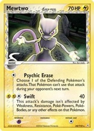 Holon Phantoms 024/110 Mewtwo (Delta Species) - Reverse Holofoil - Rare