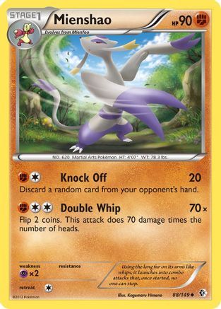 Boundaries Crossed 088 Mienshao - Reverse Holofoil - Uncommon