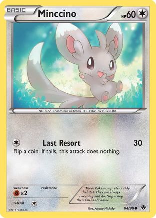 Emerging Powers 084/98 Minccino - Reverse Holofoil - Common